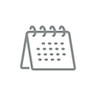 White Cirlce Calendar Icon