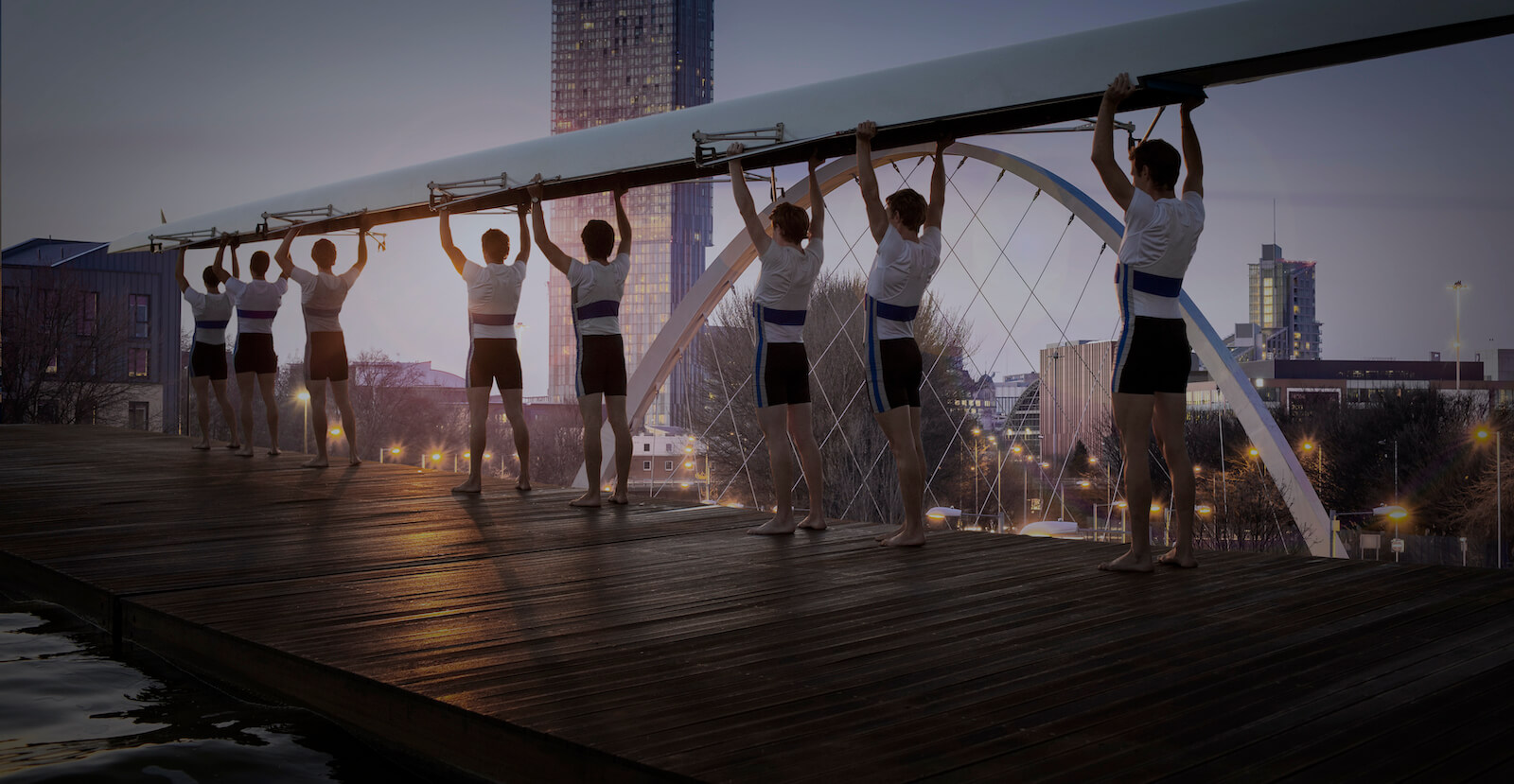 Sunrise over the urban skyline of the City of London, UK